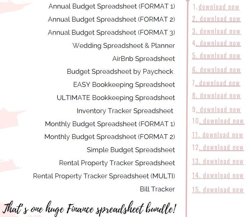 Instantly download our set of 15 finance templates for google docs simple to use budgets trackers planners rentals small business