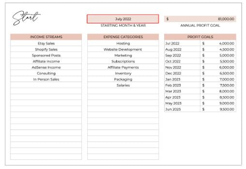 Instant Download at www.printables.life Bookkeeping Spreadsheets.