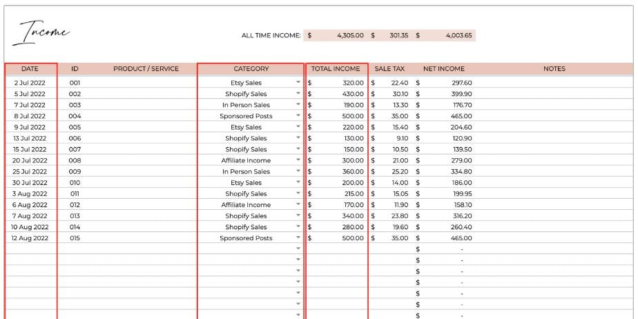Bookkeeping made easy for Google Sheets