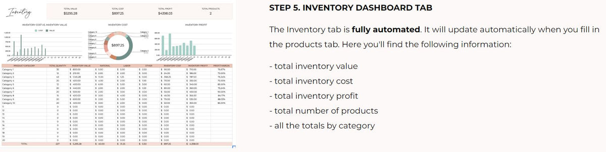 Business Inventory Tracker Spreadsheet Google Sheets Instant Download www.printables.life