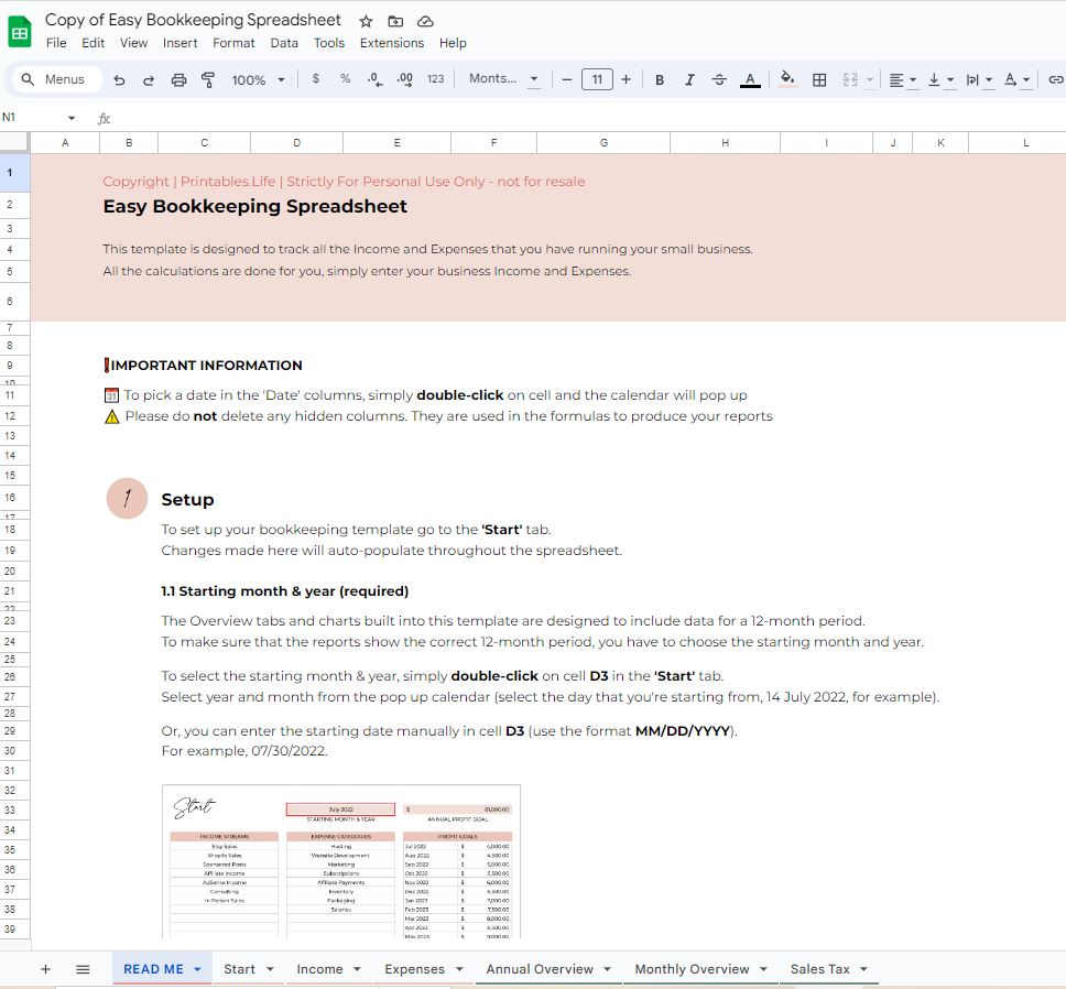 Bookkeeping made easy Google Sheets.