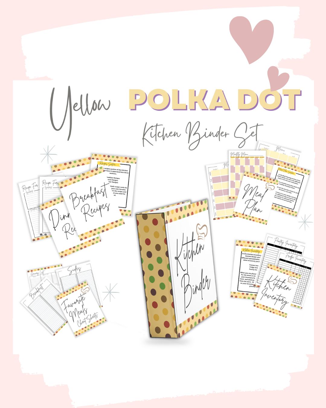 Kitchen binder and meal planner for instant download