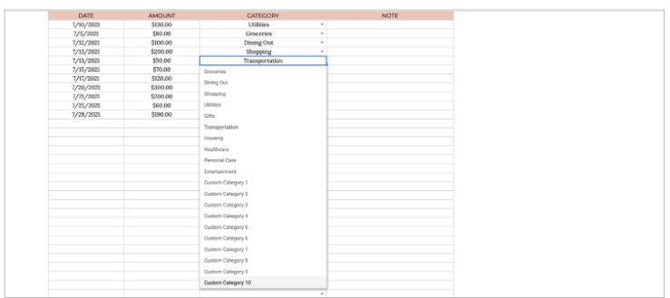 Instant Download Budget by Payslip