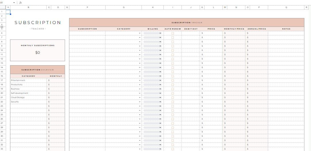 Downloadable budget tracker. 